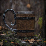 Wooden Barrel Stainless Steel Mug